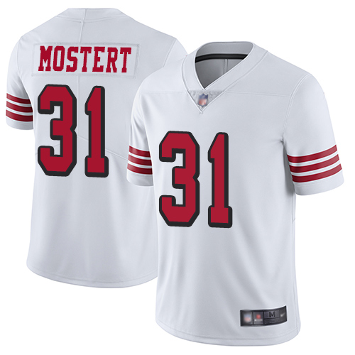 San Francisco 49ers Limited White Men Raheem Mostert NFL Jersey #31 Rush Vapor Untouchable